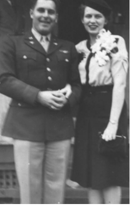 Paul Miller and his wife, Ila, on their wedding day