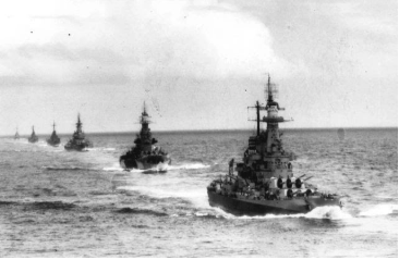 WWII Naval vessels in the Pacific theater